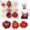 Mini Pie Molds Dough Presser Pocket Pie Molds for Baking, Party Potluck Hand Pie Molds Set of 3, Apple, Pumpkin and Acorn Shapes (Red)